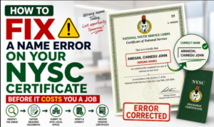 How to Fix a Name Error on Your NYSC Certificate